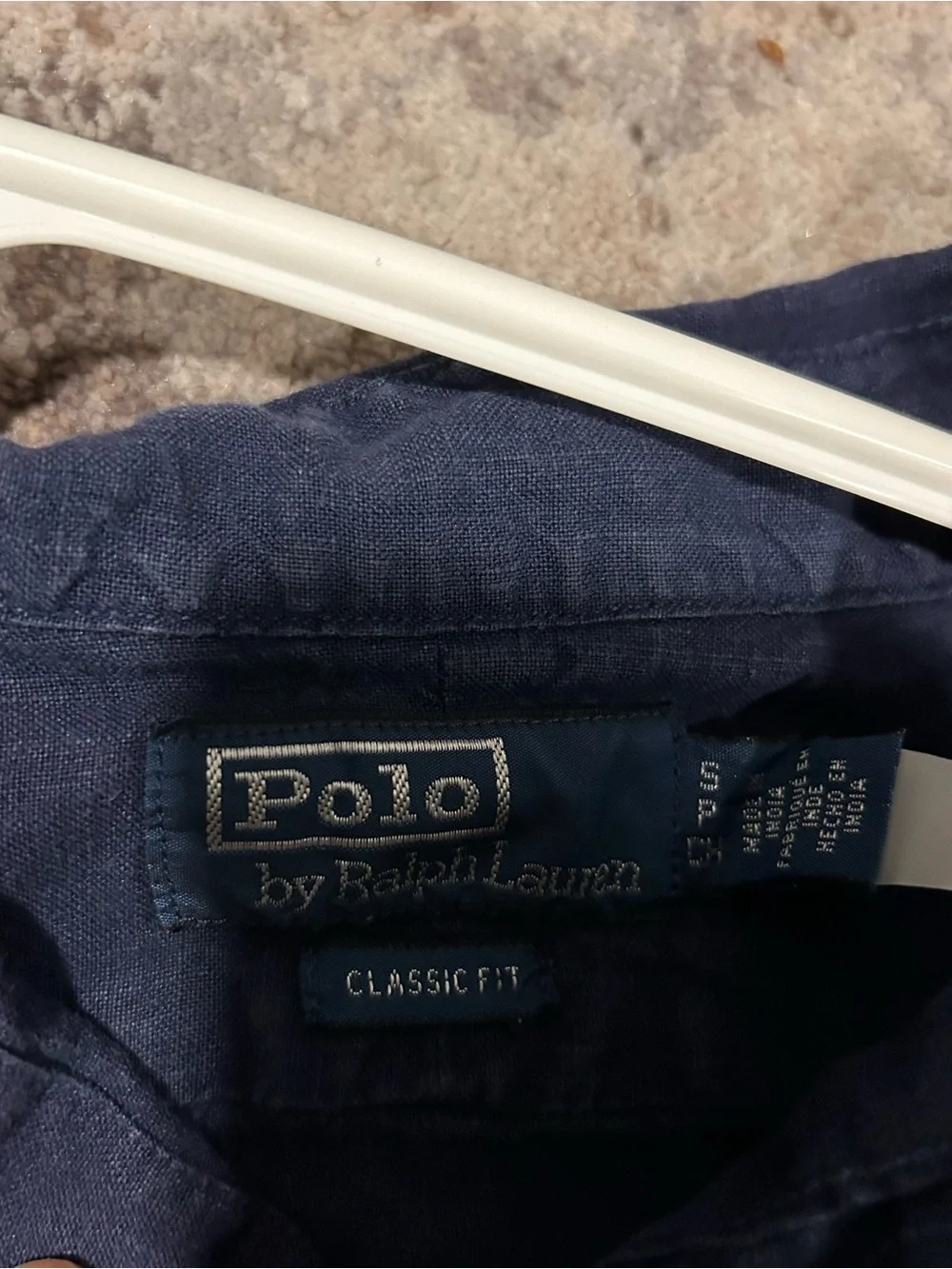 Polo by Ralph Lauren LinenNavy Long-Sleeve Button-Down shirt